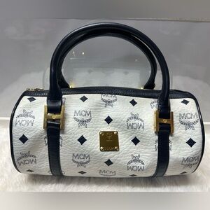 MCM White and Blue Women's Handbag
